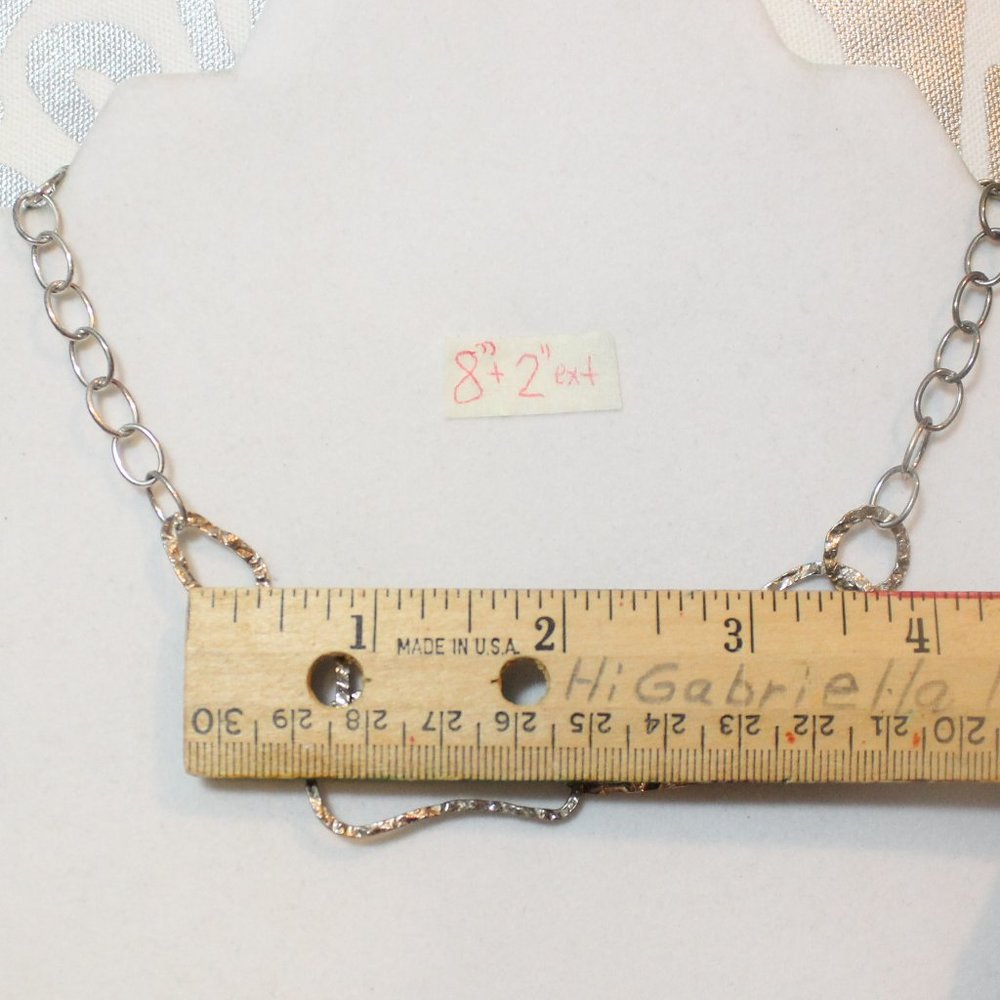 Sterling Silver Interlocking Hammered Metal Loopy… - image 5